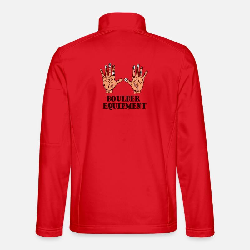 Boulder Bouldering Climbing Mountaineering Climbing - Unisex Softshell Jacket - red
