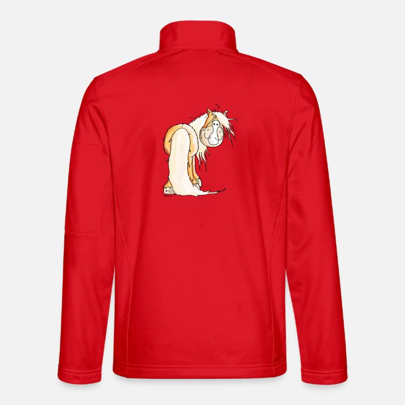 Funny Haflinger - Unisex Softshell Jacket - red