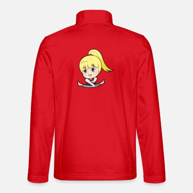 Chibi Anime Manga Splitkick - Unisex Softshell Jacket - red