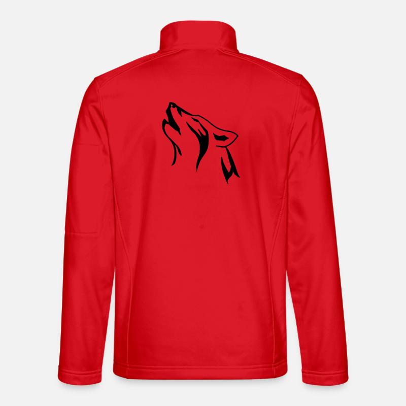 wolf head - Unisex Softshell Jacket - red
