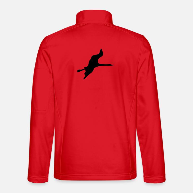 vogel kranich Unisex Softshelljacke