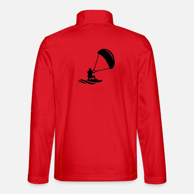 Kitesurfer - Unisex Softshelljacke - Rot