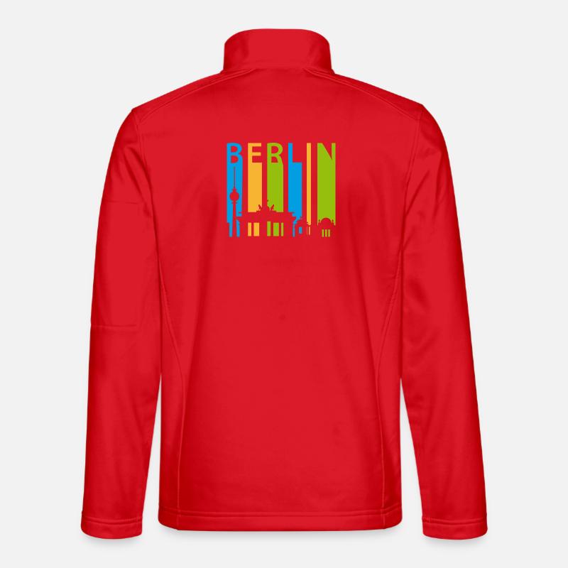 Berlin Schiftzug with silhouette - Unisex Softshell Jacket - red