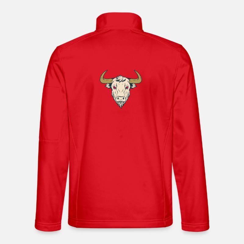 Taurus Red Eyes Devil - Unisex Softshell Jacket - red