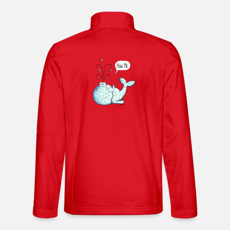 Hug Me Wal - Unisex Softshelljacke - Rot