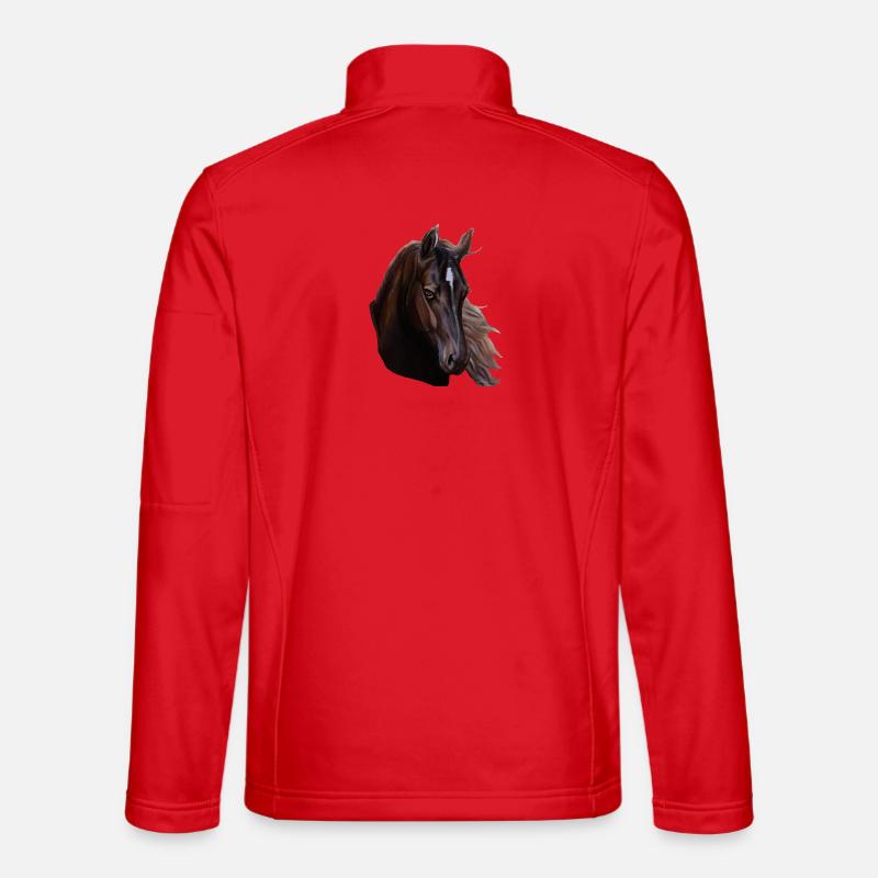 horse - Unisex Softshell Jacket - red