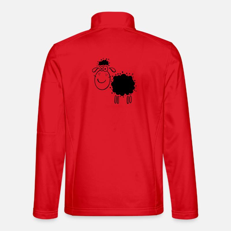 Wolliges Schaf - Schafe - Schäfchen - Comic Unisex Softshelljacke