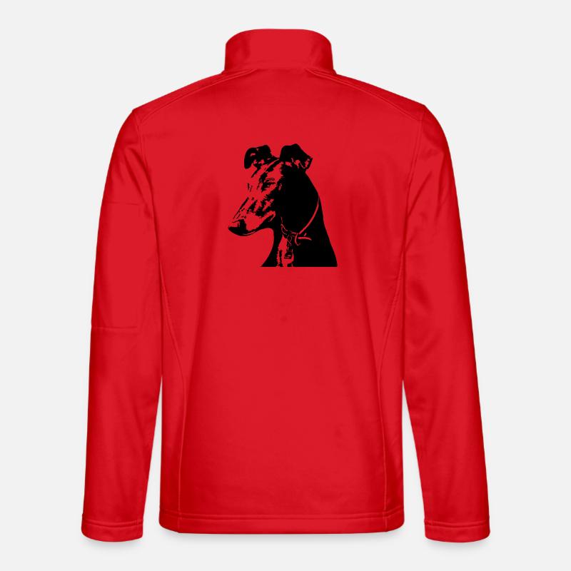 Galgo Kopf - Unisex Softshelljacke - Rot
