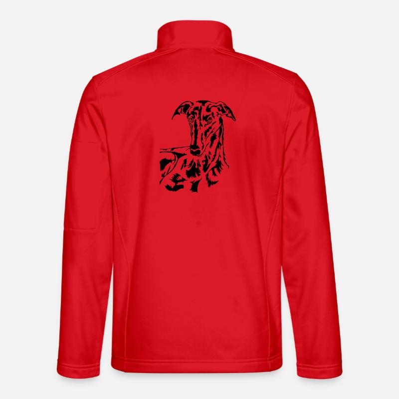 Galgo head - Unisex Softshell Jacket - red