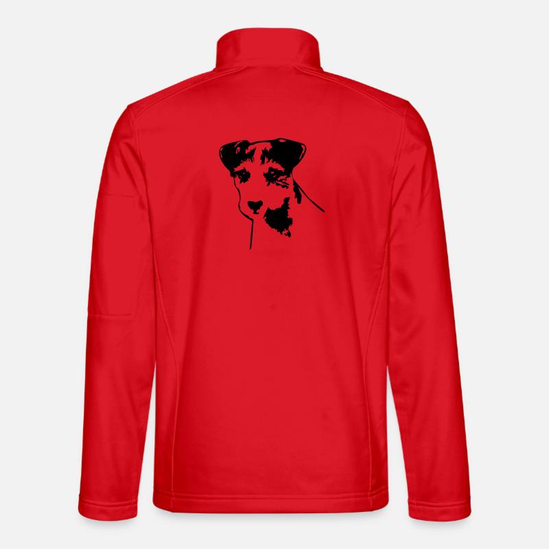 Parson Russell Terrier head - Unisex Softshell Jacket - red
