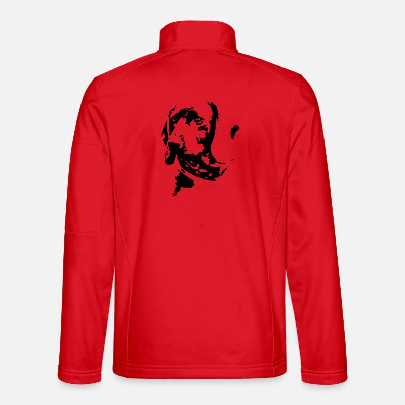 Bavarian mountain sweat dog Head - Unisex Softshell Jacket - red