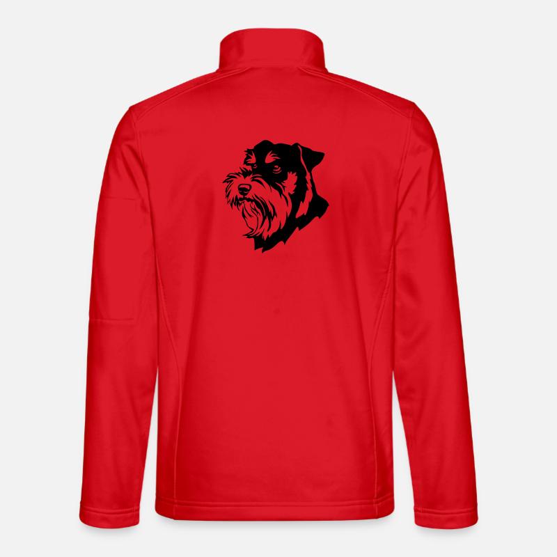 Schnauzer Kopf - Unisex Softshelljacke - Rot
