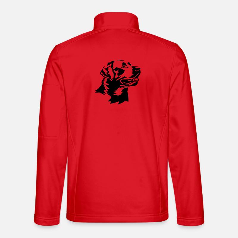 Labrador Kopf - Unisex Softshelljacke - Rot