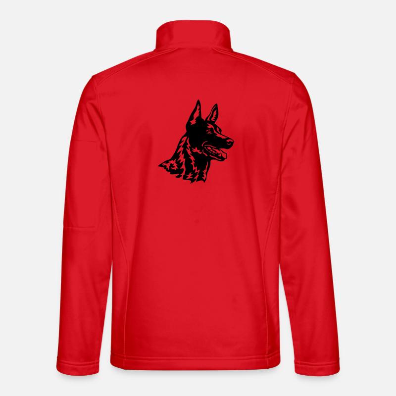 Hollandse Herder Kopf - Unisex Softshelljacke - Rot