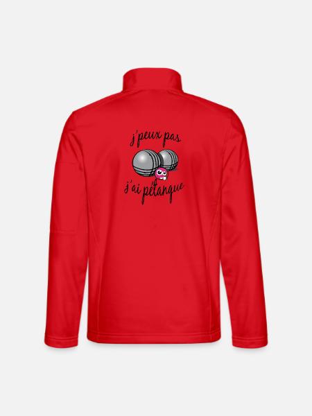 j'peux pas j'ai pétanque - Veste en tissu softshell Unisexe - rouge