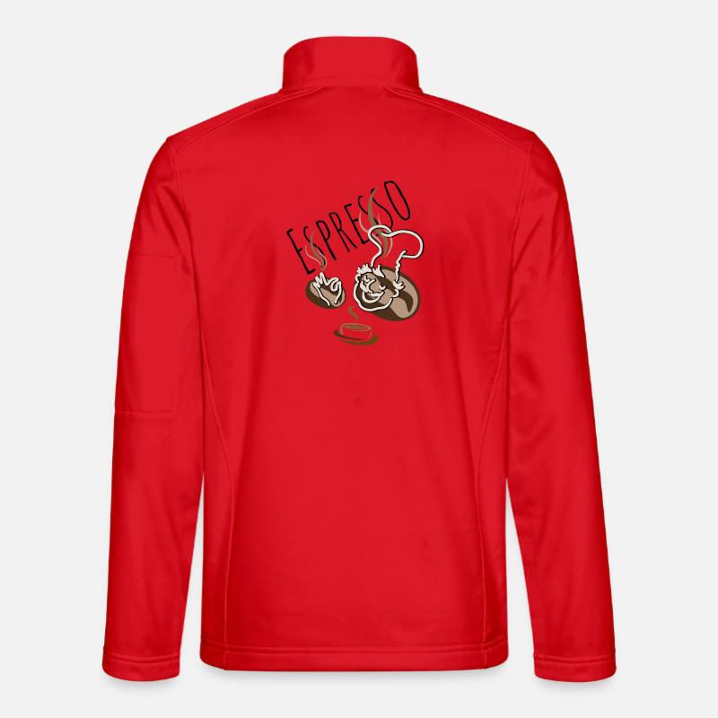 espresso - Unisex Softshell Jacket - red