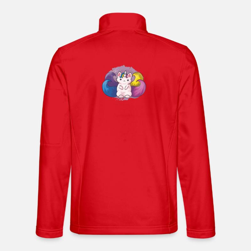 Kitty katacorn - Unisex Softshell Jacket - red