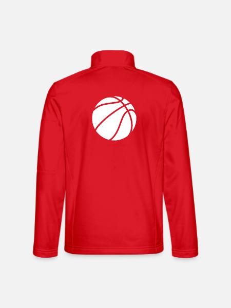 Basketball logo white - Unisex Softshell Jacket - red