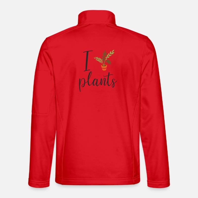 I plant plants - Unisex Softshelljacke - Rot