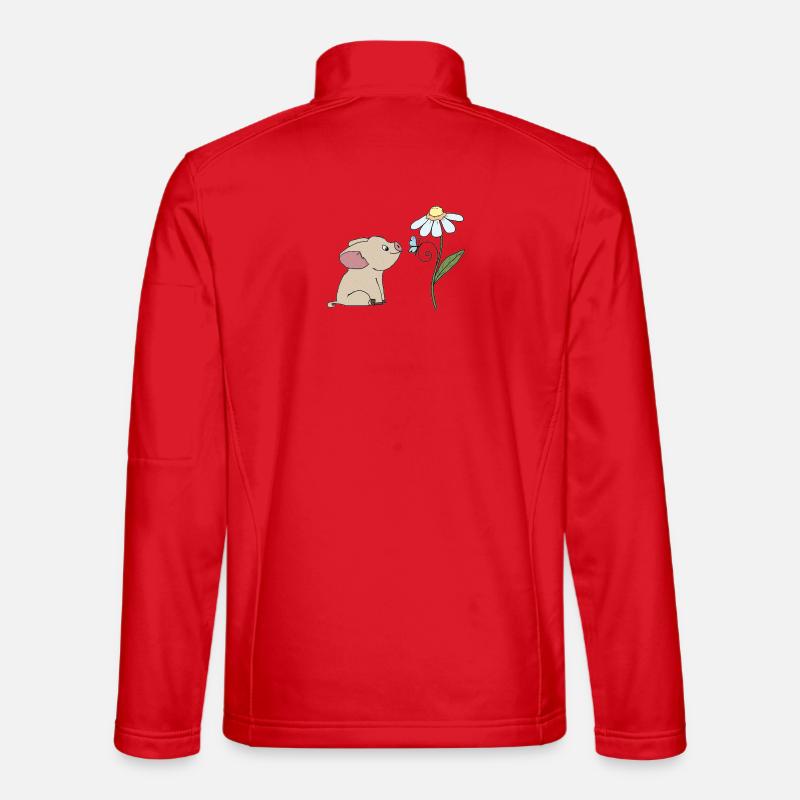 Cochons et papillons Veste en tissu softshell Unisexe