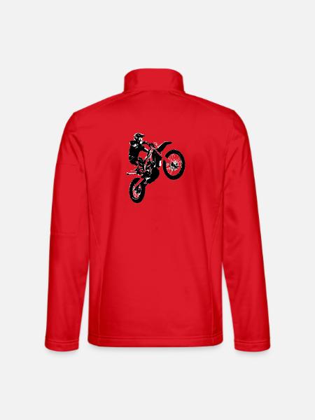 Motorrad Motorsport Kindergeburtstag Biker Cross - Unisex Softshelljacke - Rot