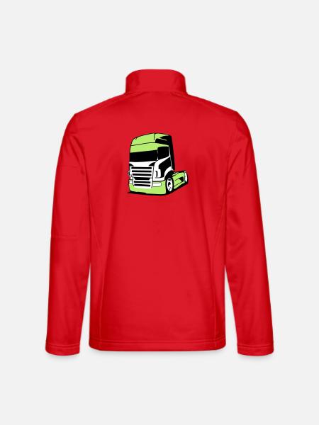 Striking V8 truck - Unisex Softshell Jacket - red - Back
