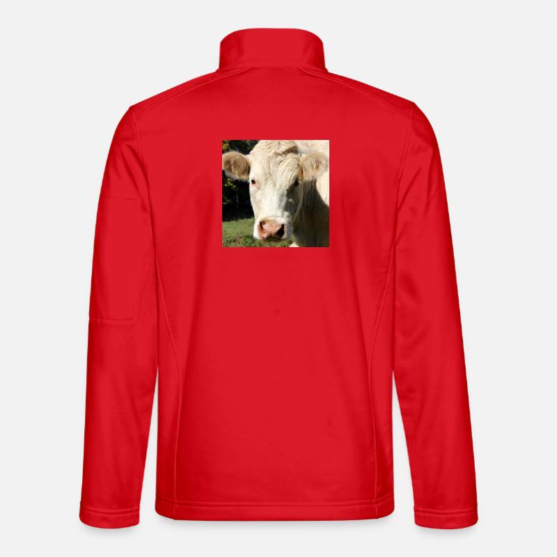 Kuh Poster - Unisex Softshelljacke - Rot