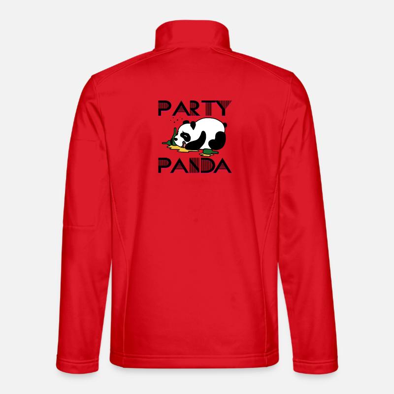Party panda partying preheating drinking drunk Unisex Softshell Jacket