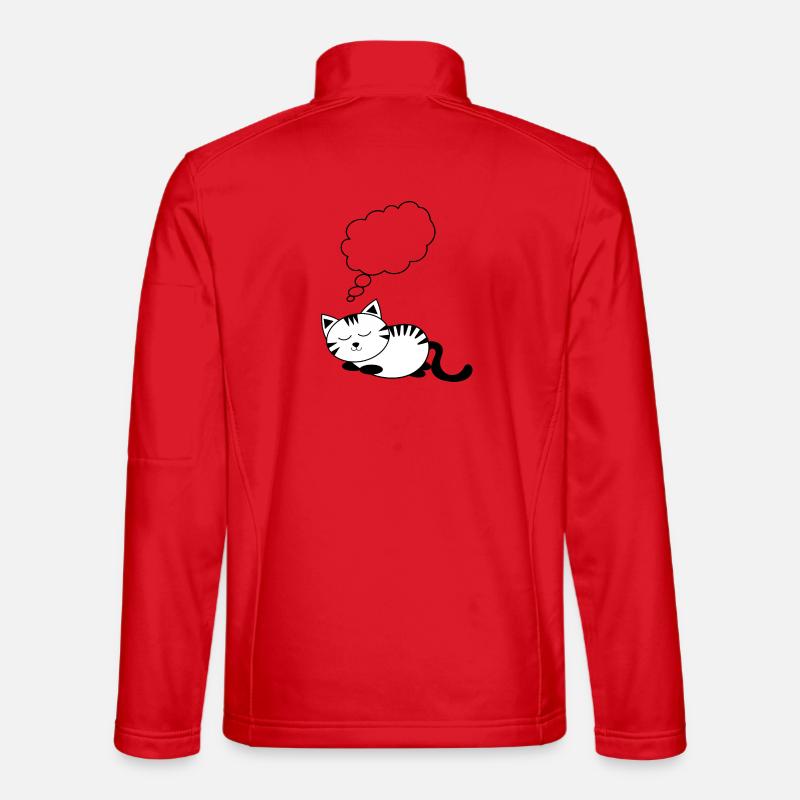 Cat KittenAnimal Comic Personalizable Gift - Unisex Softshell Jacket - red