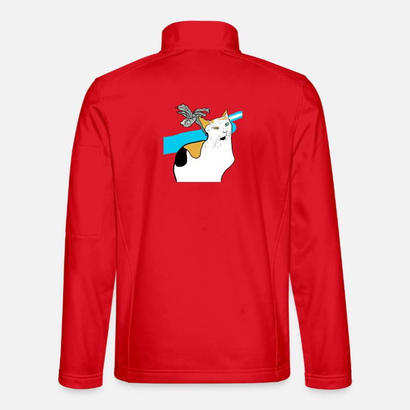 sitting cat - Unisex Softshell Jacket - red