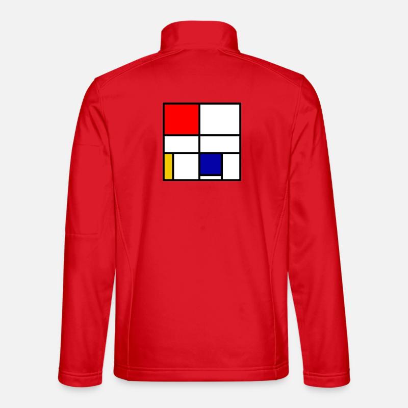 Mondrian 3 - Unisex Softshell Jacket - red