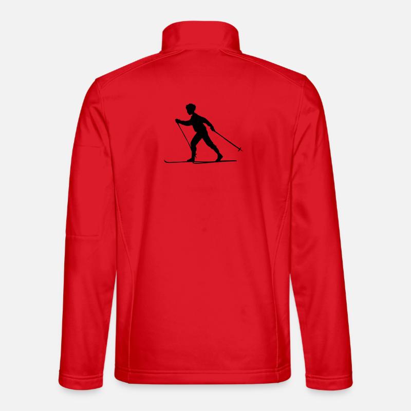 Langlaufski - Unisex Softshelljacke - Rot