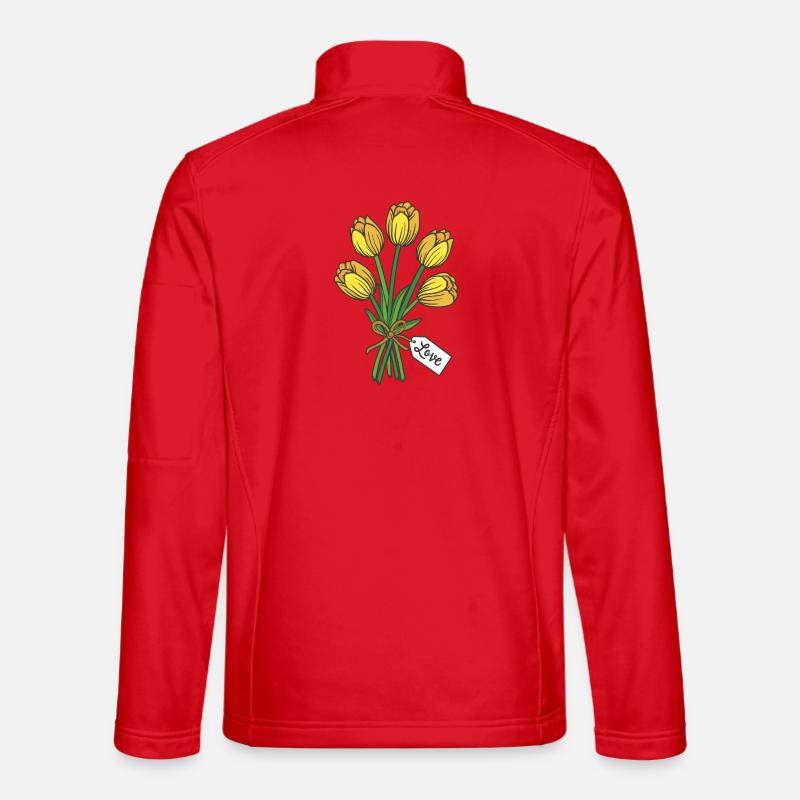 Tulpen - Unisex Softshelljacke - Rot