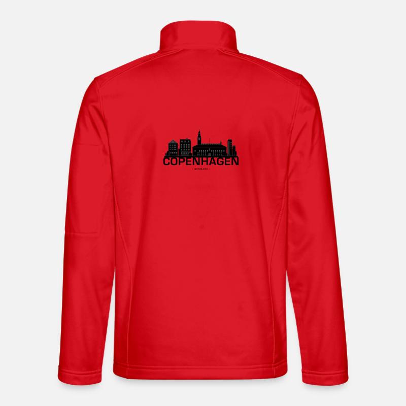 Kopenhagen Skyline Dänemark - Unisex Softshelljacke - Rot