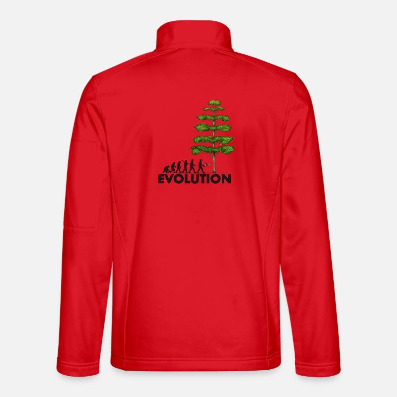 Chainsaw Evolution Gray Big Tree - Unisex Softshell Jacket - red