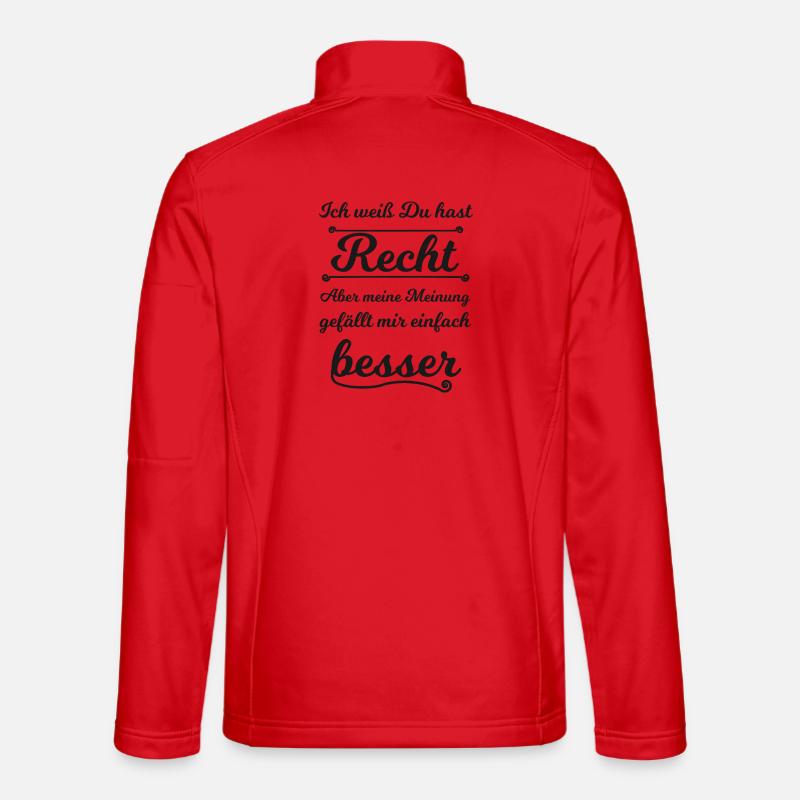 Lustiger Spruch - Unisex Softshelljacke - Rot