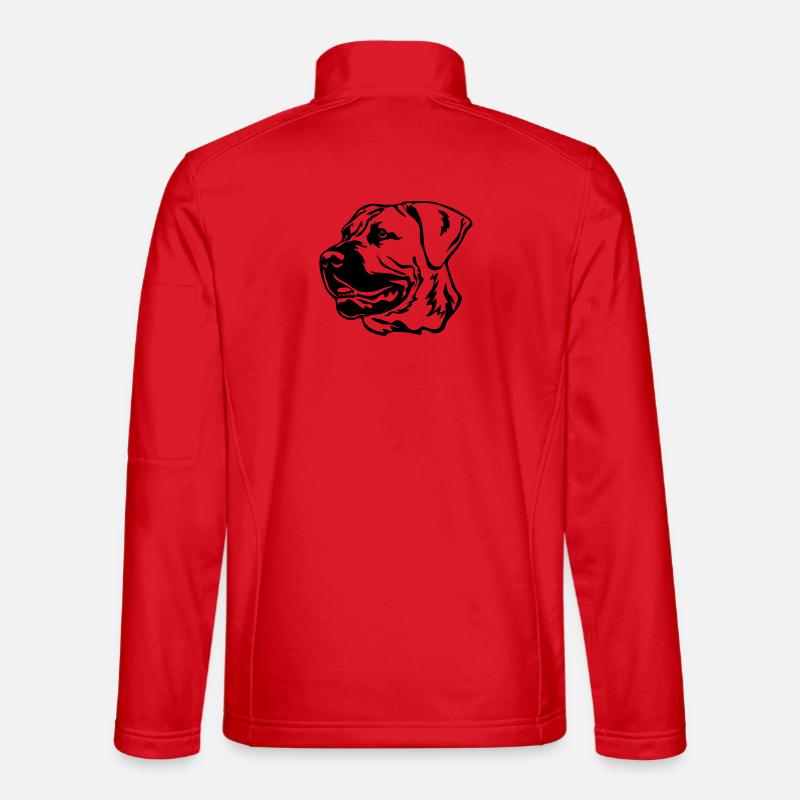 Boerboel Kopf - Unisex Softshelljacke - Rot