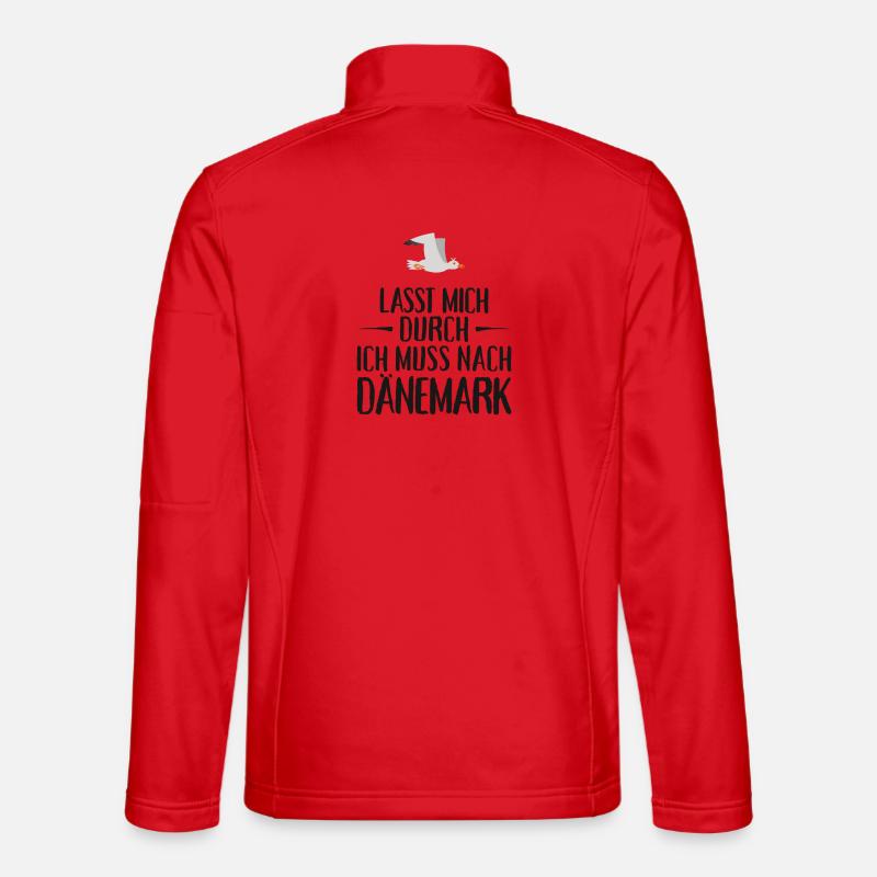 Lasst mich durch ich muss nach Dänemark Möwe - Unisex Softshelljacke - Rot