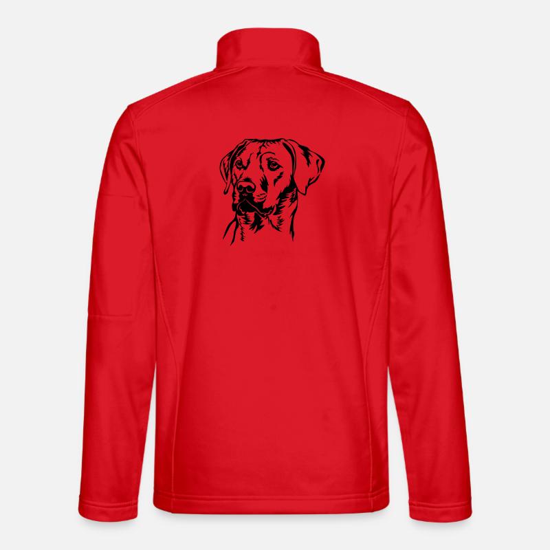 Rhodesian Ridgeback head - Unisex Softshell Jacket - red
