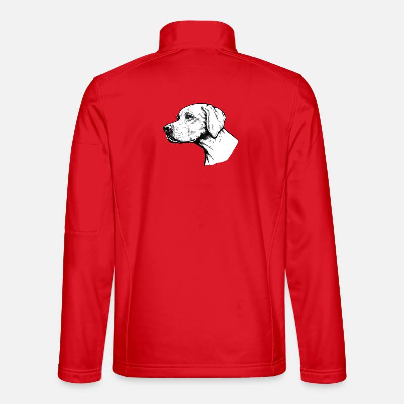 Pointer Portrait - Unisex Softshelljacke - Rot
