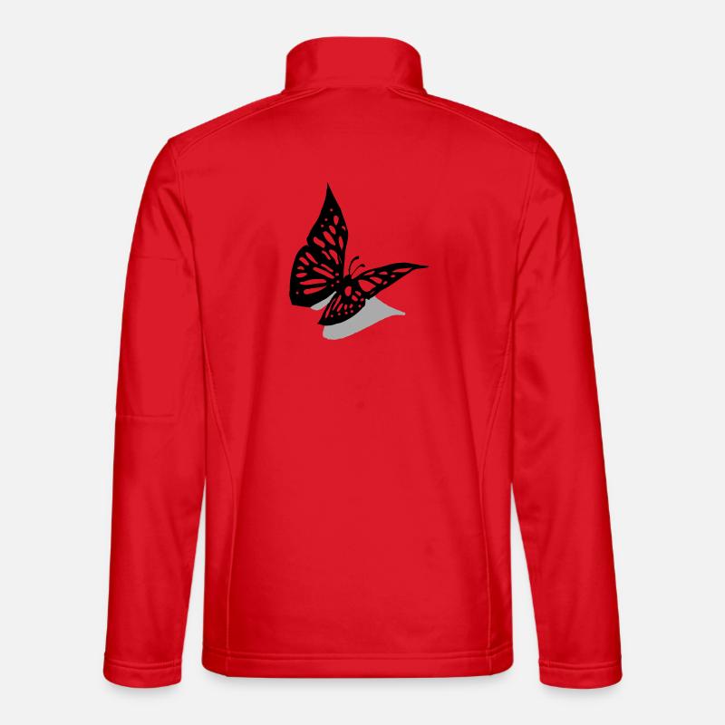 Schmetterling 3D - Unisex Softshelljacke - Rot