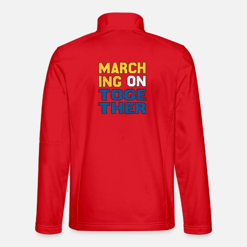 Gemeinsam weitermarschieren - Unisex Softshelljacke - Rot