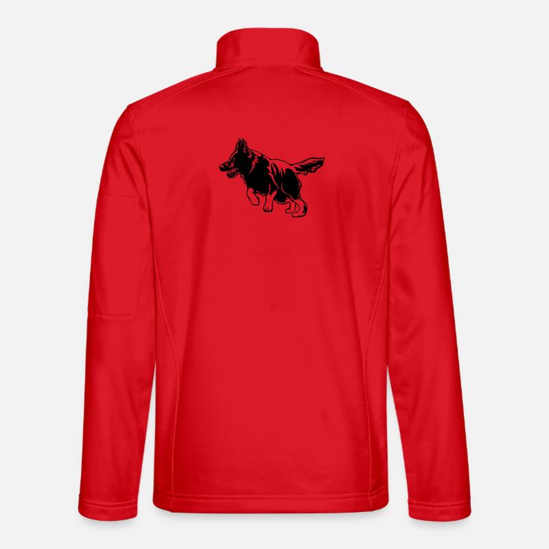 German Shepherd - Unisex Softshell Jacket - red