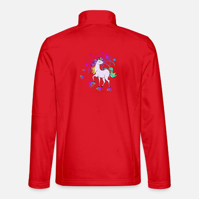 Einhorn Sterne Glitzer Regenbogen Unisex Softshelljacke