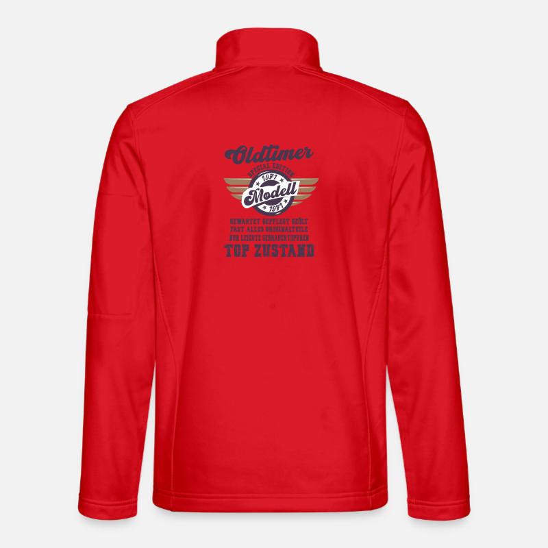 Oldtimer Modell Retro Flügel Geschenk - Unisex Softshelljacke - Rot