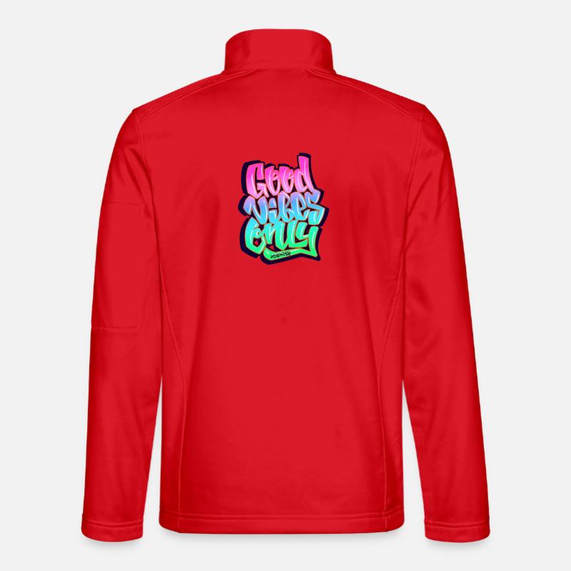 Graffiti Good Vibes Only tagging Unisex Softshell Jacket