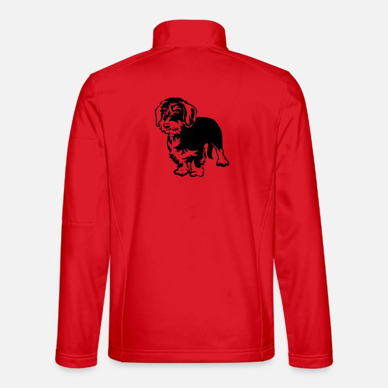 Dachshund - Unisex Softshell Jacket - red