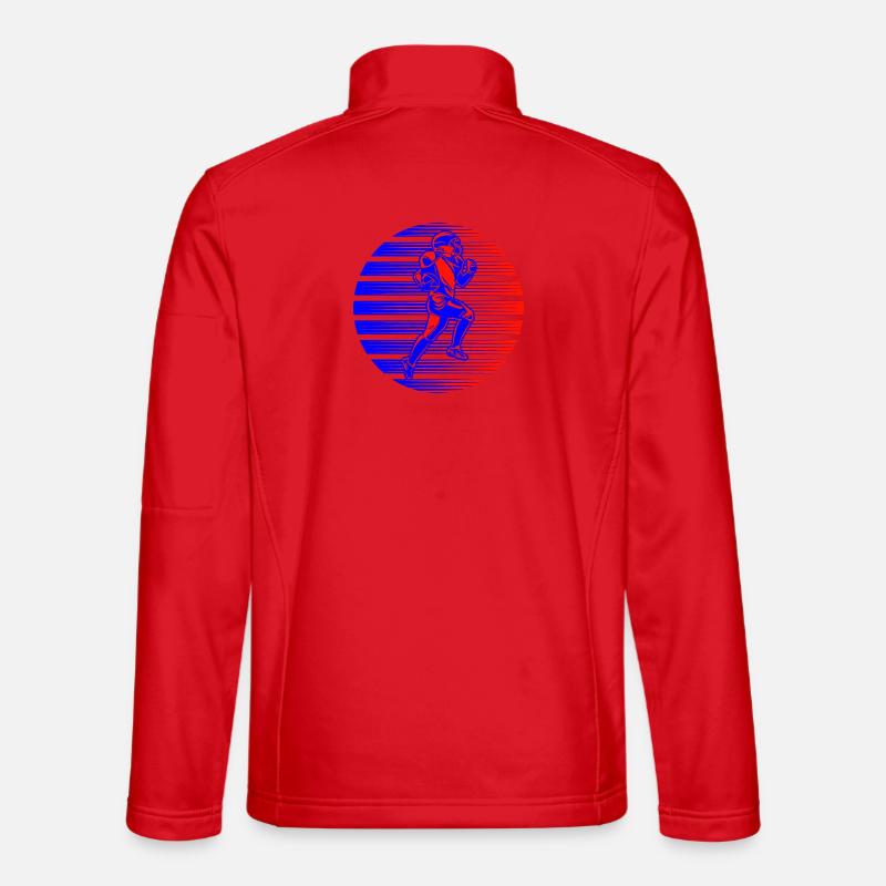 Retro Neon Quarterback - Unisex Softshell Jacket - red