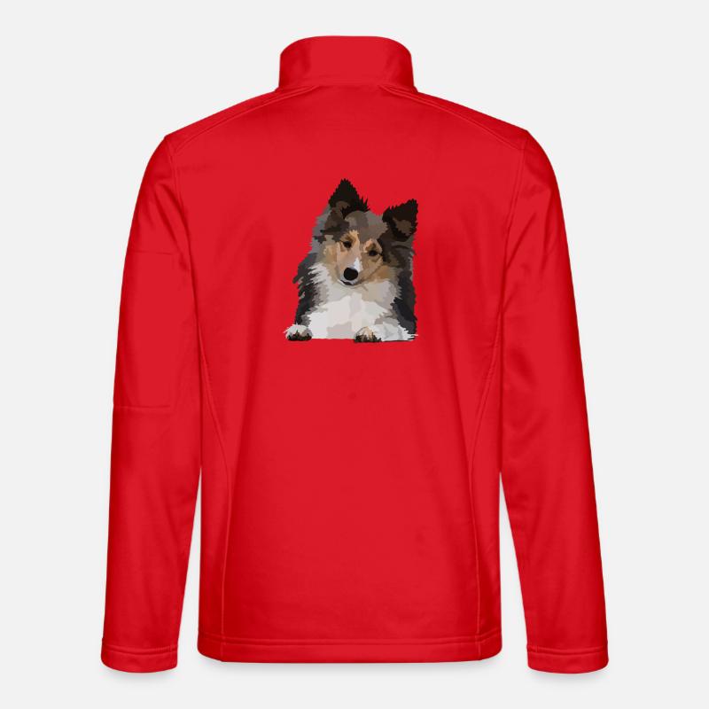 Dani, der Sheltie Unisex Softshelljacke