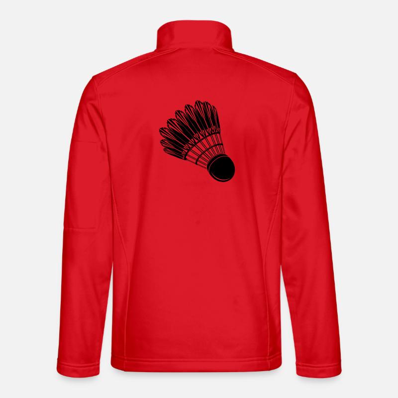 Badminton Badminton Badminton Drawing - Unisex Softshell Jacket - red